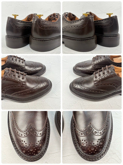 【極美品】Tricker’s トリッカーズ M5633 BOURTON バートン ウイング 外羽根 ダイナイト 濃茶 UK7.5 / 26cm [W3298]