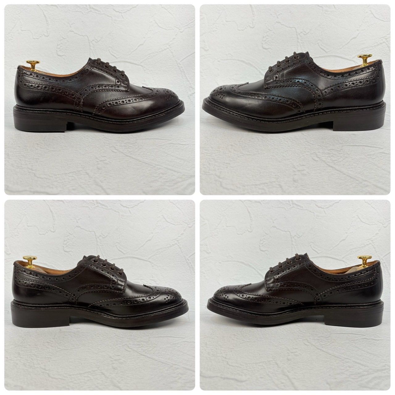 【極美品】Tricker’s トリッカーズ M5633 BOURTON バートン ウイング 外羽根 ダイナイト 濃茶 UK7.5 / 26cm [W3298]