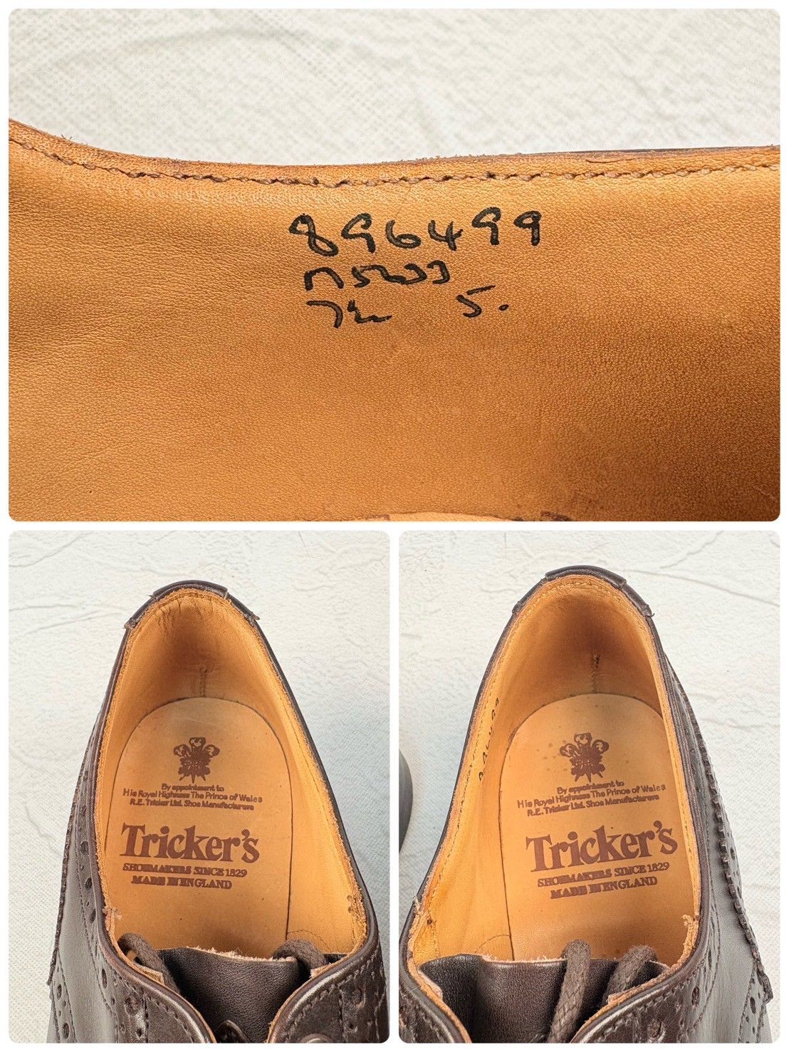【極美品】Tricker’s トリッカーズ M5633 BOURTON バートン ウイング 外羽根 ダイナイト 濃茶 UK7.5 / 26cm [W3298]