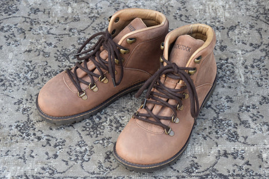 【美品】BIRKENSTOCK ビルケンシュトック マウンテンブーツ ヌバック コマンドソール 茶 ブラウン 37E / 24.0cm【W3355】
