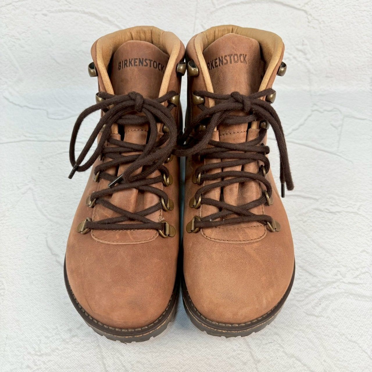 【美品】BIRKENSTOCK ビルケンシュトック マウンテンブーツ ヌバック コマンドソール 茶 ブラウン 37E / 24.0cm【W3355】