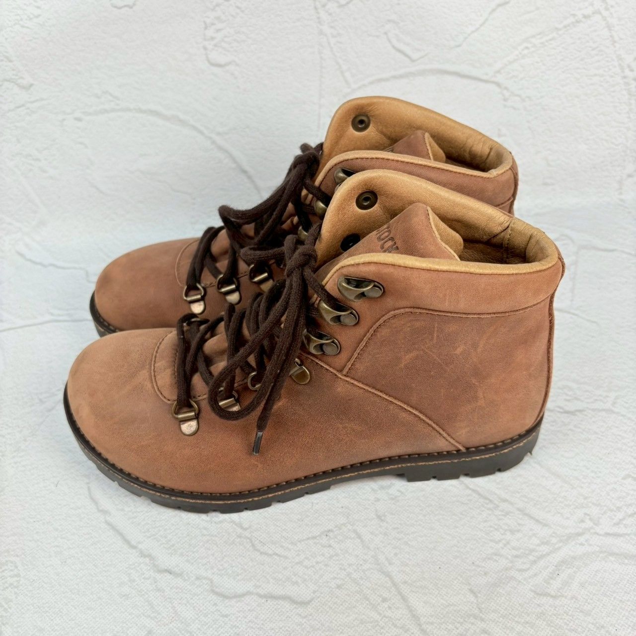 【美品】BIRKENSTOCK ビルケンシュトック マウンテンブーツ ヌバック コマンドソール 茶 ブラウン 37E / 24.0cm【W3355】