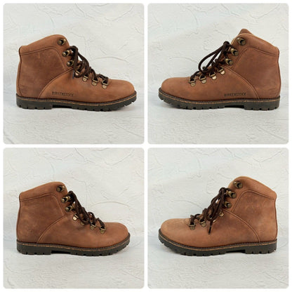 【美品】BIRKENSTOCK ビルケンシュトック マウンテンブーツ ヌバック コマンドソール 茶 ブラウン 37E / 24.0cm【W3355】