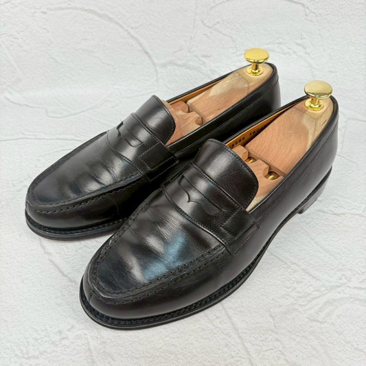 【良品】Jalan Sriwijaya ジャランスリワヤ 98589 コインローファー 黒 ブラック UK5 / 23.5cm [W3324]