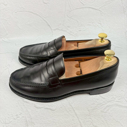 【良品】Jalan Sriwijaya ジャランスリワヤ 98589 コインローファー 黒 ブラック UK5 / 23.5cm [W3324]