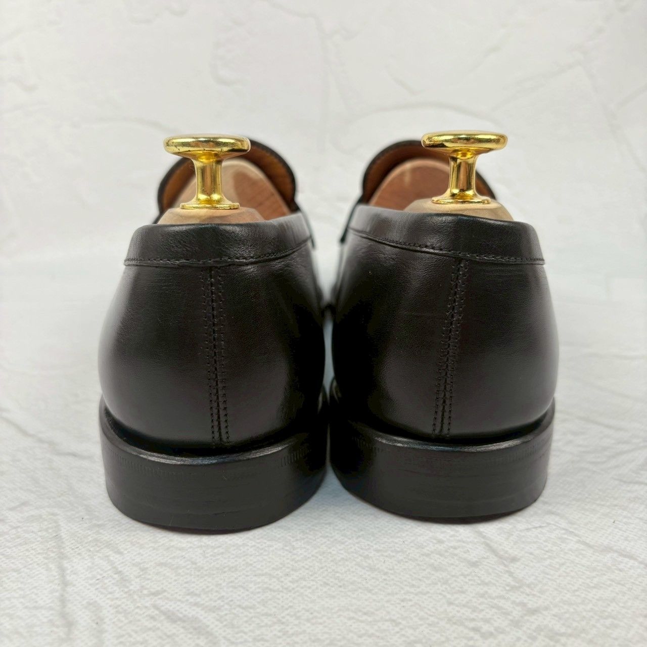 【良品】Jalan Sriwijaya ジャランスリワヤ 98589 コインローファー 黒 ブラック UK5 / 23.5cm [W3324]