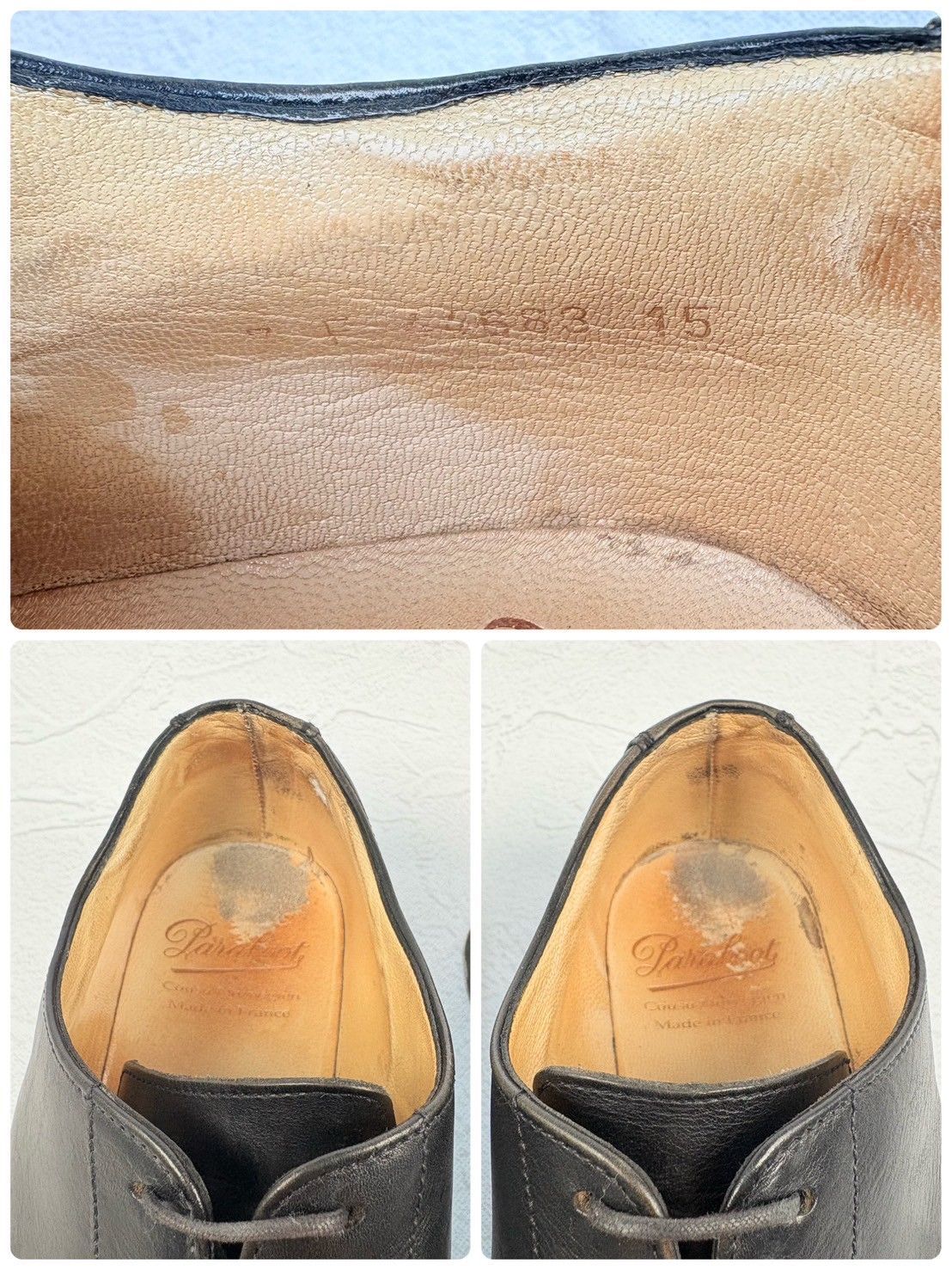 Paraboot パラブーツ CHAMBORD シャンボード Uチップ 外羽根 黒 UK7 / 25.5cm [W3333]