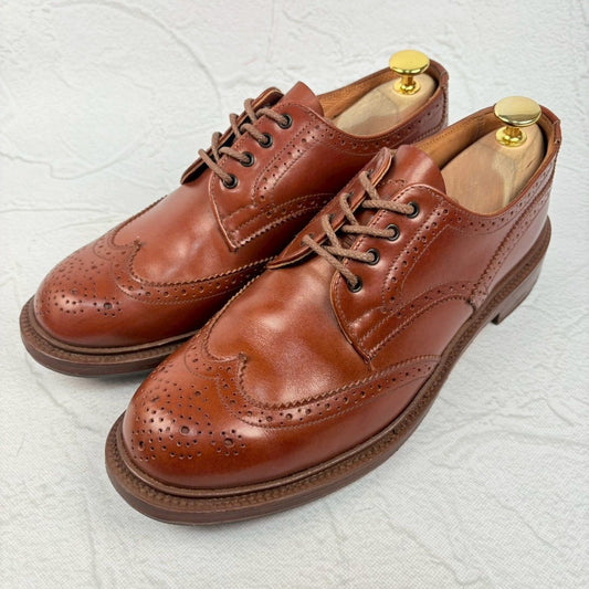 【美品】Tricker's トリッカーズ BOURTON バートン 茶 ブラウン 6.5-4 [W3249]