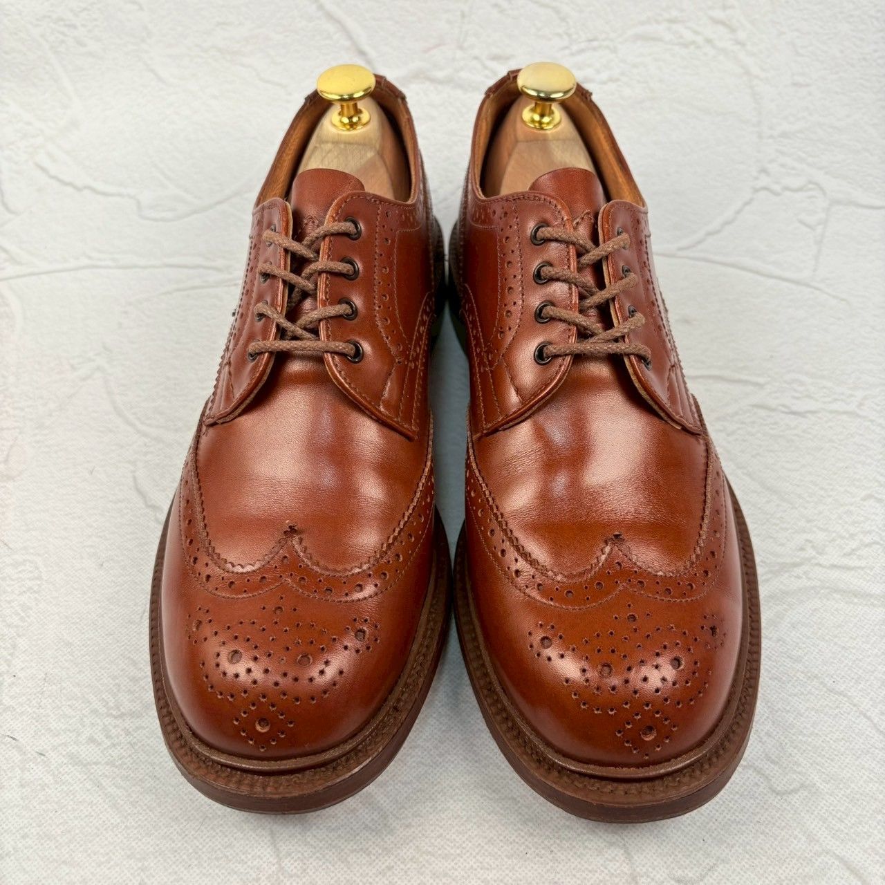 【美品】Tricker's トリッカーズ BOURTON バートン 茶 ブラウン 6.5-4 [W3249]