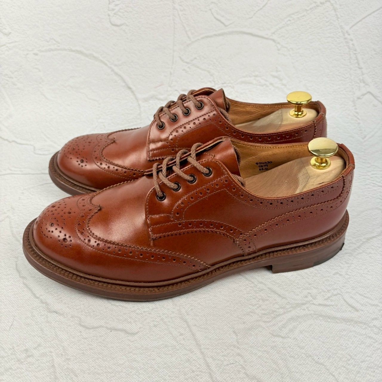 【美品】Tricker's トリッカーズ BOURTON バートン 茶 ブラウン 6.5-4 [W3249]