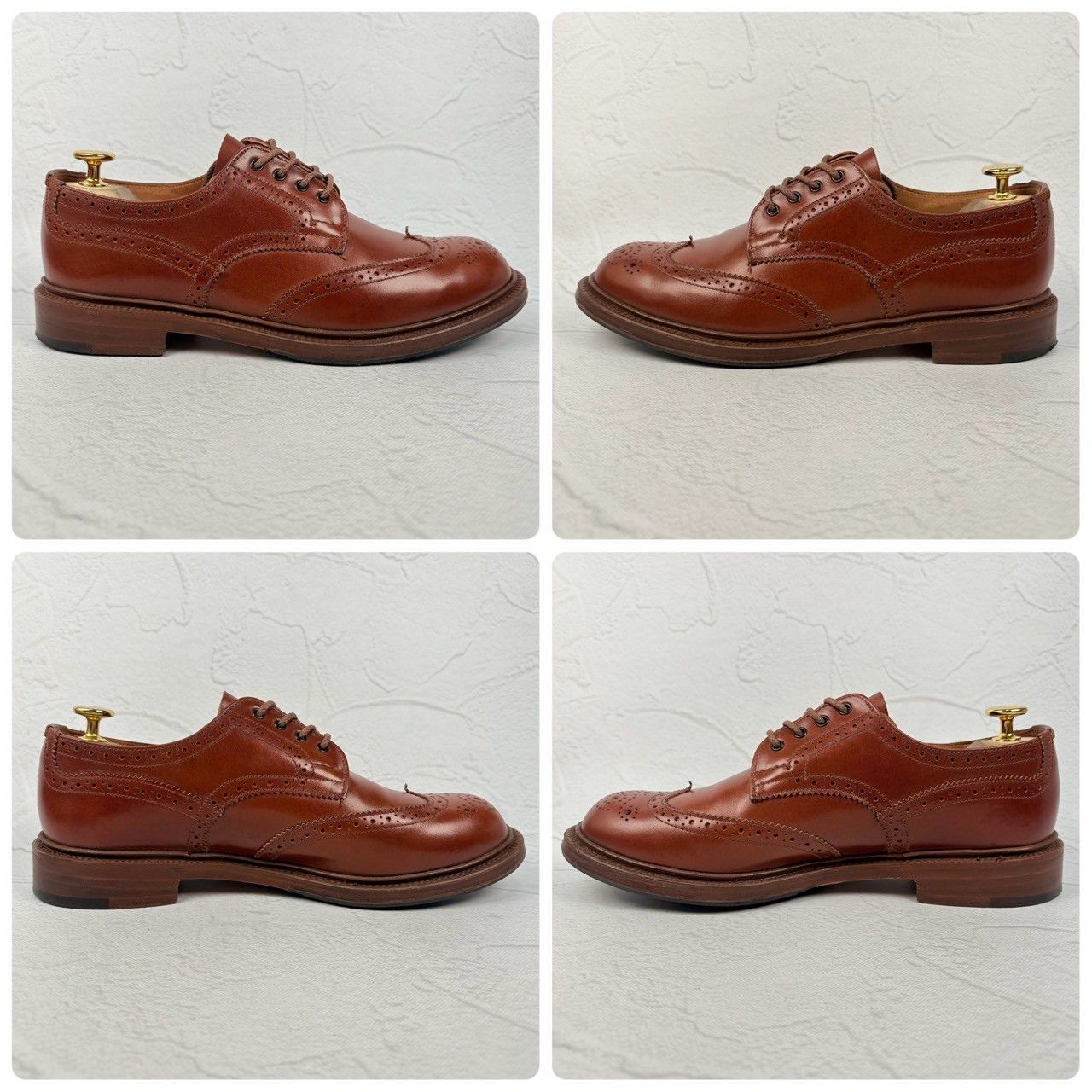 【美品】Tricker's トリッカーズ BOURTON バートン 茶 ブラウン 6.5-4 [W3249]