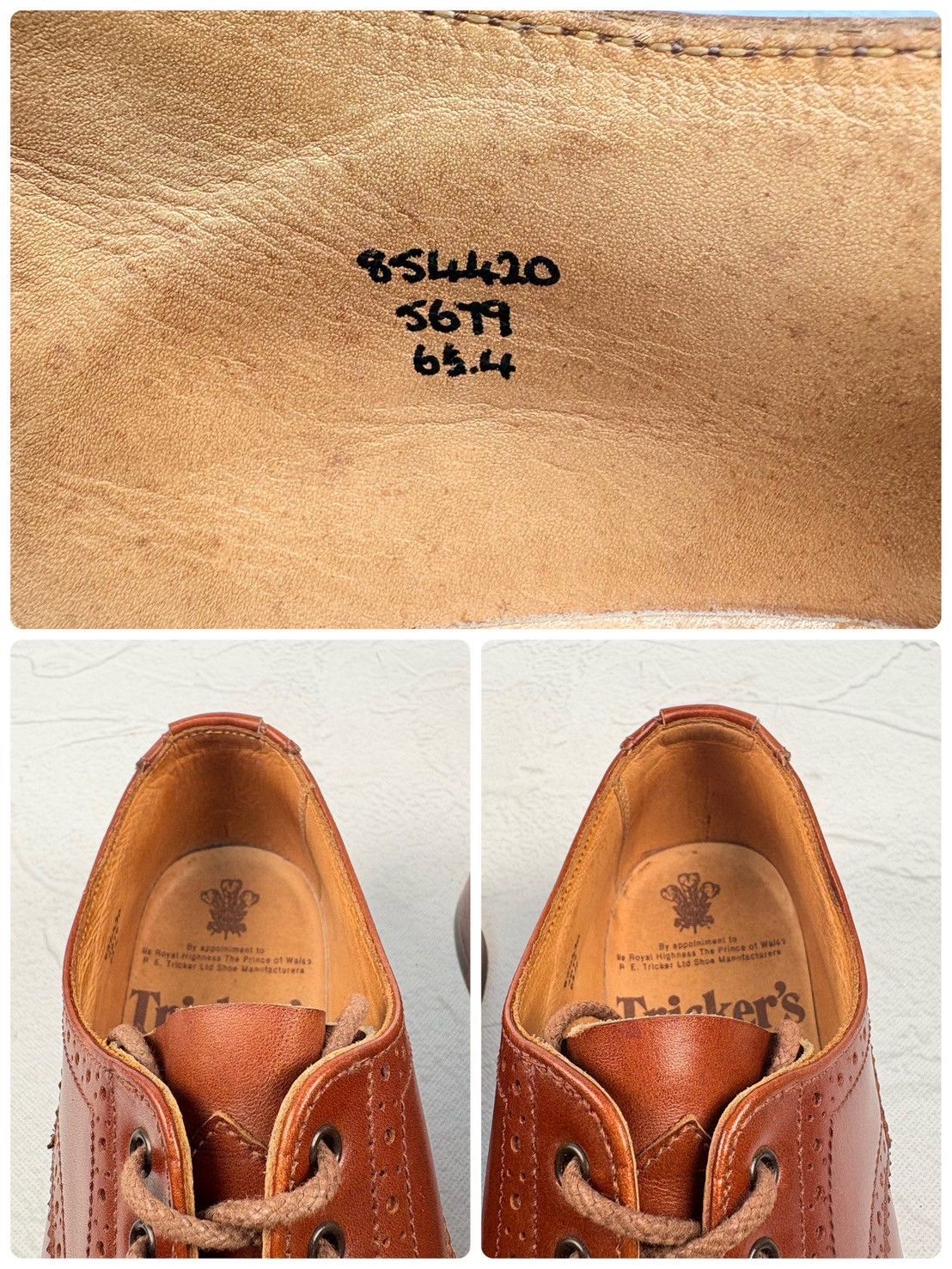 【美品】Tricker's トリッカーズ BOURTON バートン 茶 ブラウン 6.5-4 [W3249]