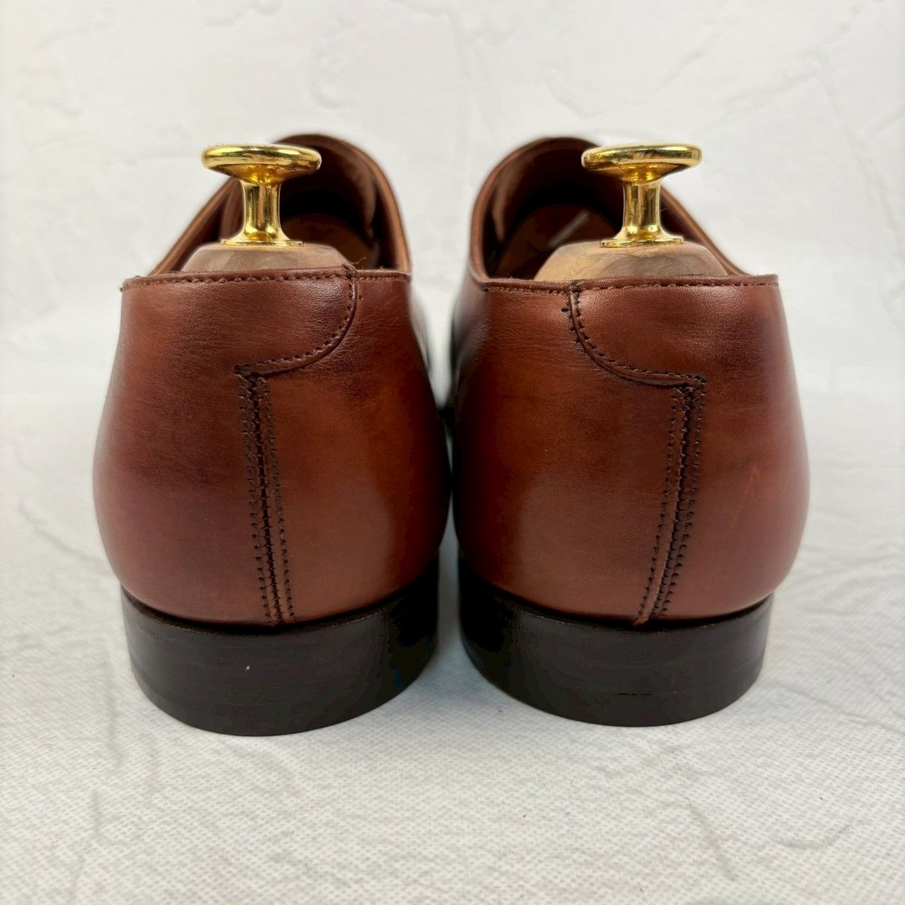 【良品】Crockett&Jones クロケットアンドジョーンズ BELGRAVE ベルグレイブ クォーターブローグ 内羽根 茶 UK7.5 / 26cm [W3259]
