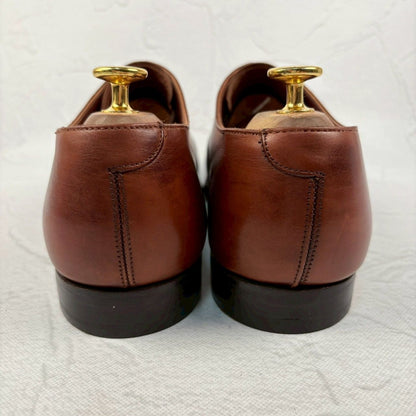 【良品】Crockett&Jones クロケットアンドジョーンズ BELGRAVE ベルグレイブ クォーターブローグ 内羽根 茶 UK7.5 / 26cm [W3259]